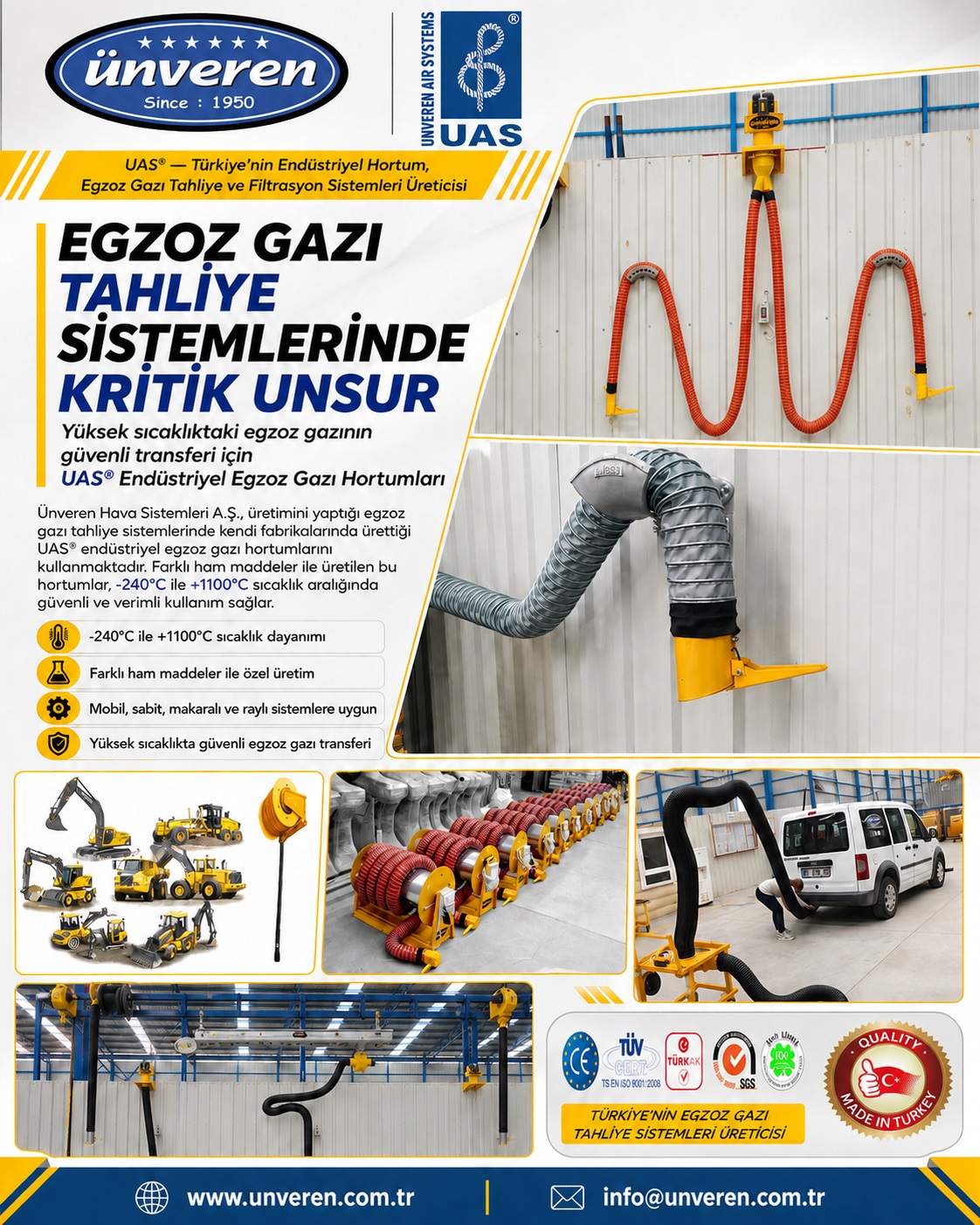 Egzoz Gazı Tahliye Sistemlerinde Kritik Unsur: Doğru Hortum Seçimi